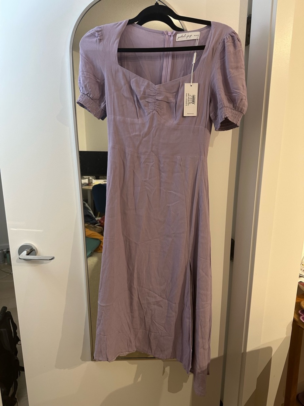 Petal & Pup Size 4 Lavender Midi Dress with slit brand new never worn